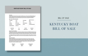 Kentucky Boat Bill Of Sale Template