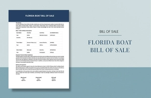 Florida Boat Bill Of Sale Template