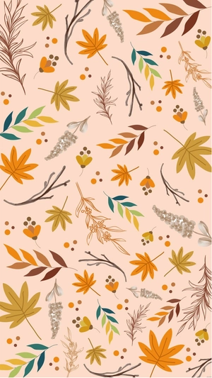 Vintage Fall Floral Background