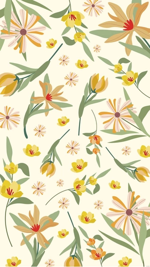 Light Yellow Floral Background