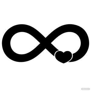 Infinity Heart Silhouette