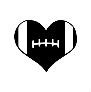 Football Heart Silhouette