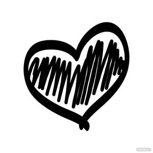 Scribble Heart Silhouette