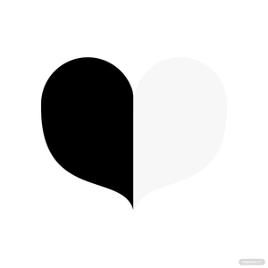 Half Heart Silhouette