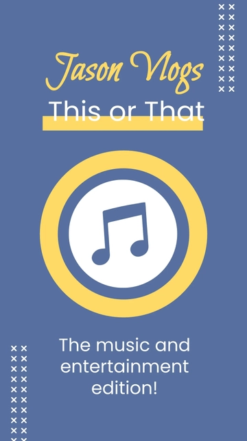 Free Music And Entertainment This Or That Instagram Story Template to Edit Online