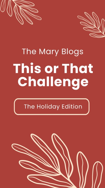 Free Holiday This Or That Instagram Story Template to Edit Online
