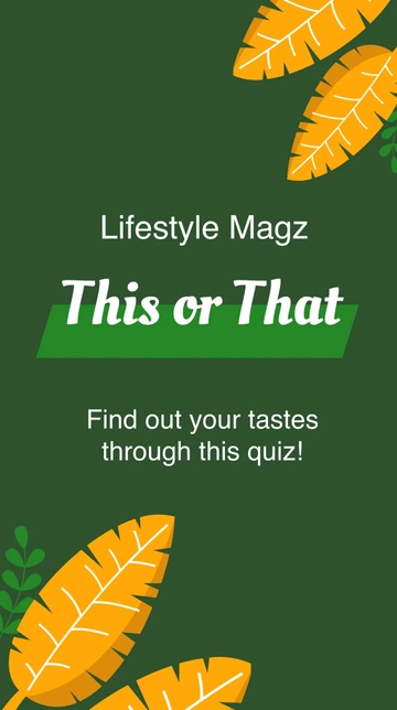 Free Lifestyle This Or That Instagram Story Template to Edit Online