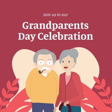 Grandparents Day Invitation Linkedin Post Template