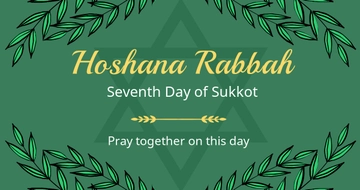 Hoshana Rabbah Facebook Post Template