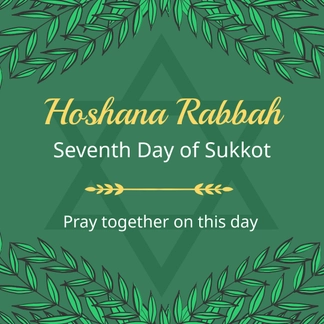 Hoshana Rabbah Instagram Post Template