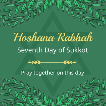 Hoshana Rabbah Linkedin Post Template