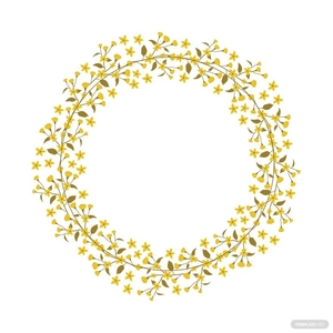 Floral Laurel Wreath Vector