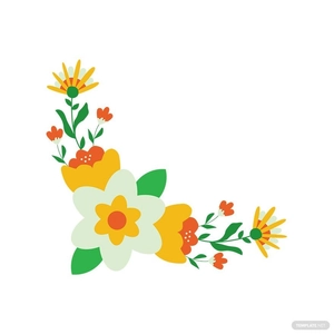 Corner Floral Ornament Vector