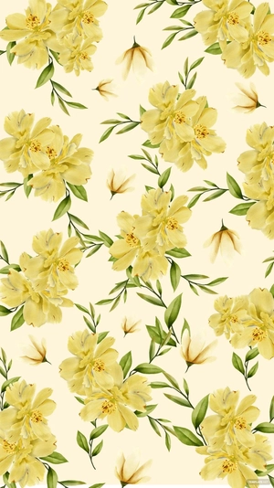 Yellow Floral Background