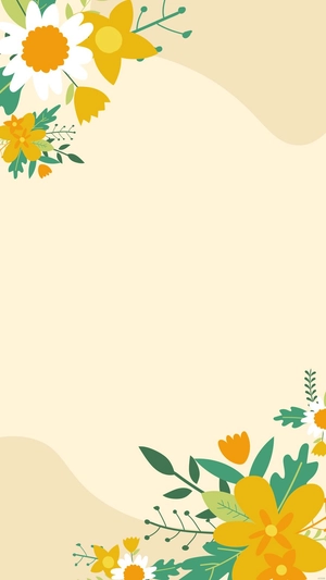 Floral Corner Spring Background