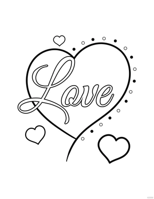 Love Heart Coloring Page