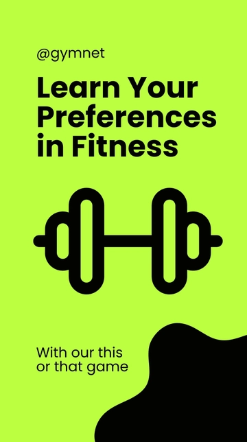Free Fitness This Or That Instagram Story Template to Edit Online
