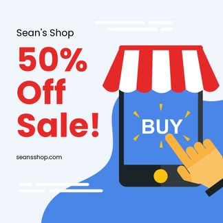 Free Small Business Sale Instagram Post Template to Edit Online