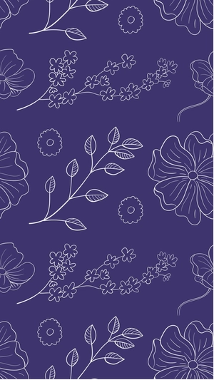 Seamless Purple Floral Background