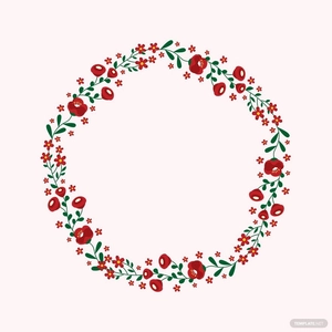 Oval Floral Frame Vector