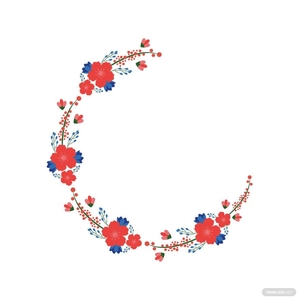 Watercolor Floral Frame Vector