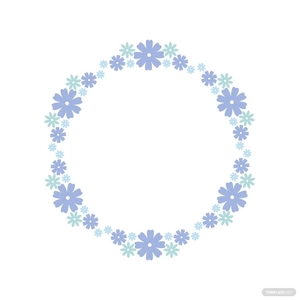 Wedding Floral Wreath Vector