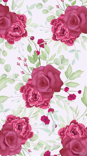 Dark Pink Floral Background