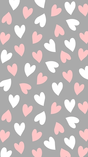 White and Pink Heart Background