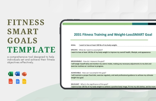 Smart Fitness Goals Template