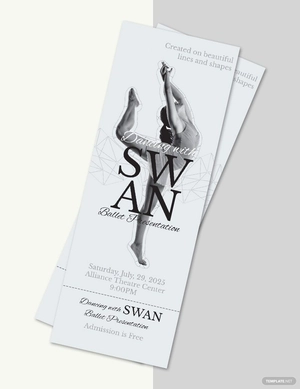 Blank admission Ticket Template