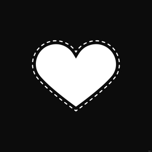White Heart Shape Silhouette