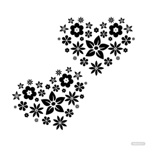 Wedding Double Heart Silhouette