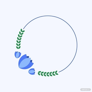 Floral Circle Border Vector