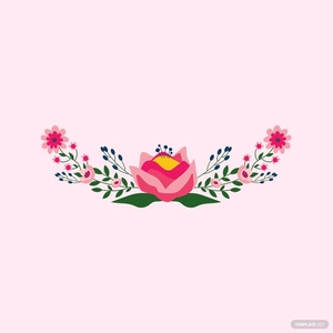 Pink Floral Border Vector
