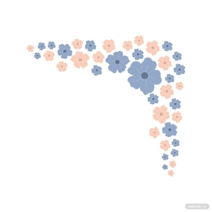 Corner Floral Border Vector