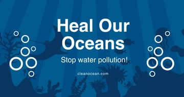 Free Ocean Pollution Awareness Facebook Post Template to Edit Online