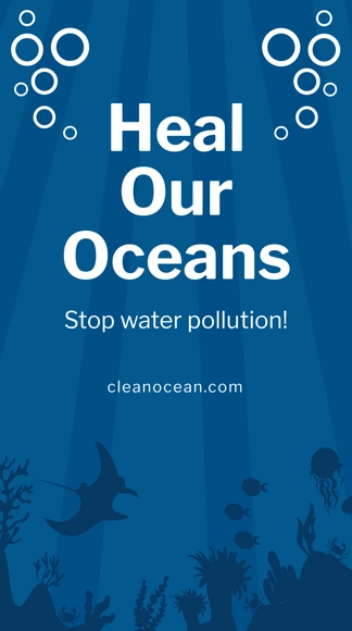 Free Ocean Pollution Awareness Whatsapp Post Template to Edit Online
