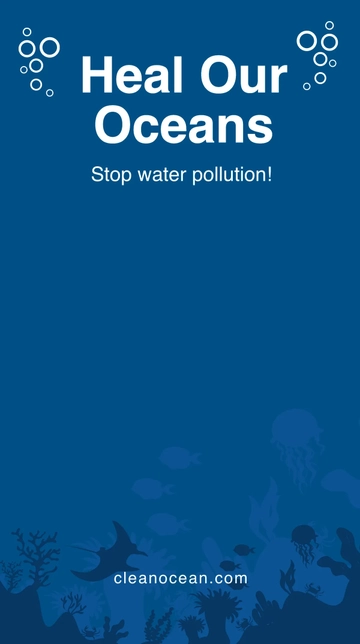 Free Ocean Pollution Awareness Snapchat Geofilter Template to Edit Online