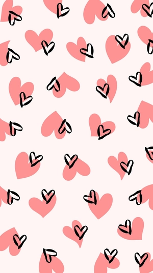 Black and Pink Heart Background