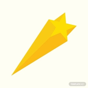 Gold Shooting Star Vector