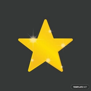 Shining Gold Star Vector