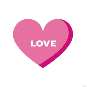 Pink Love Heart Clipart