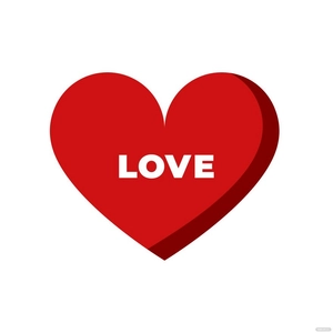 Red Love Heart Clipart