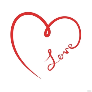 Love Heart Shape Clipart