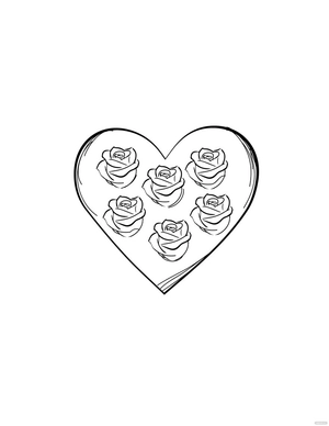 Pencil Hearts And Roses Drawing