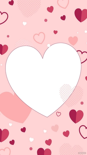Red Heart Frame Background