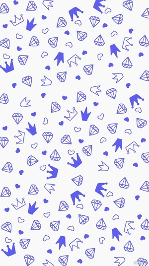 Blue Heart Diamond Background