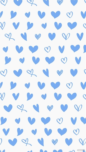 Iphone Blue Heart Background