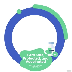 Free Vaccinated Facebook Profile Frame Template to Edit Online