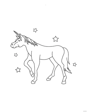 Unicorn Coloring Page for Adults